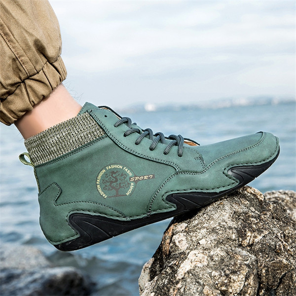 Men's genuine leather soft-soled non-slip casual outdoor travel shoes