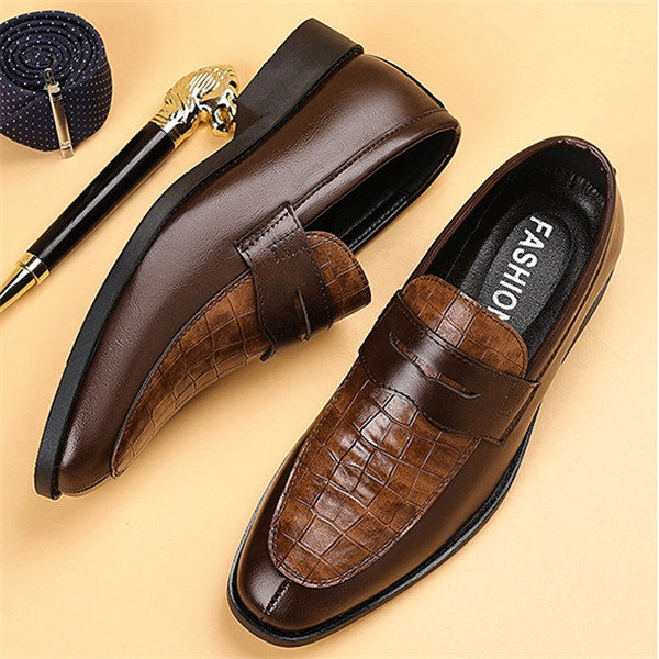 Men’s Genuine Leather Loafers | Slip-On Business Casual Shoes