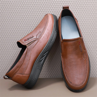 Men's Genuine Leather Soft Insole Casual Comfort Leather Slip-On Loafers