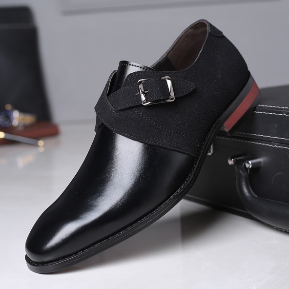 Men's leather padded non-slip loafers