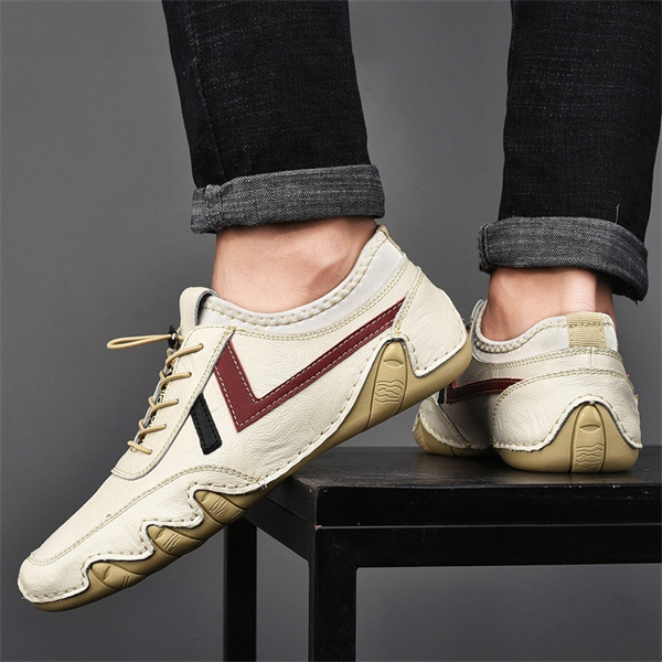 Men's genuine leather soft-soled non-slip casual loafers