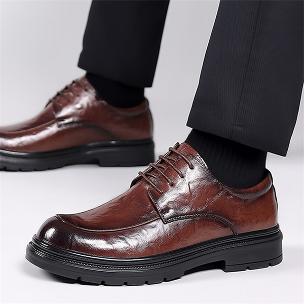Men's leather comfortable casual business shoes-MENSZONES