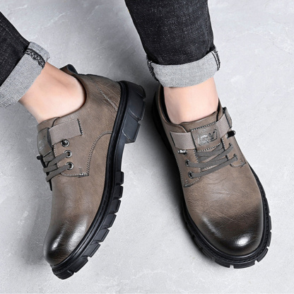 Men's stylish genuine leather non-slip waterproof casual shoes-MENSZONES
