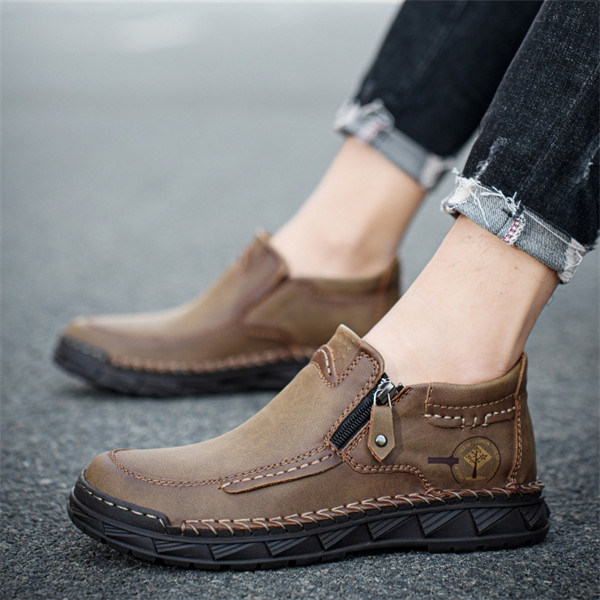 Men's genuine leather soft sole non-slip waterproof casual shoes