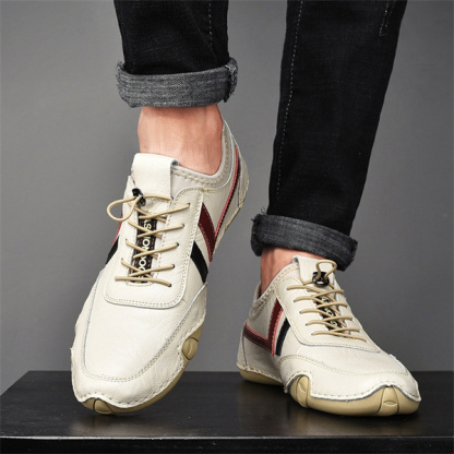 Men's genuine leather soft-soled non-slip casual loafers