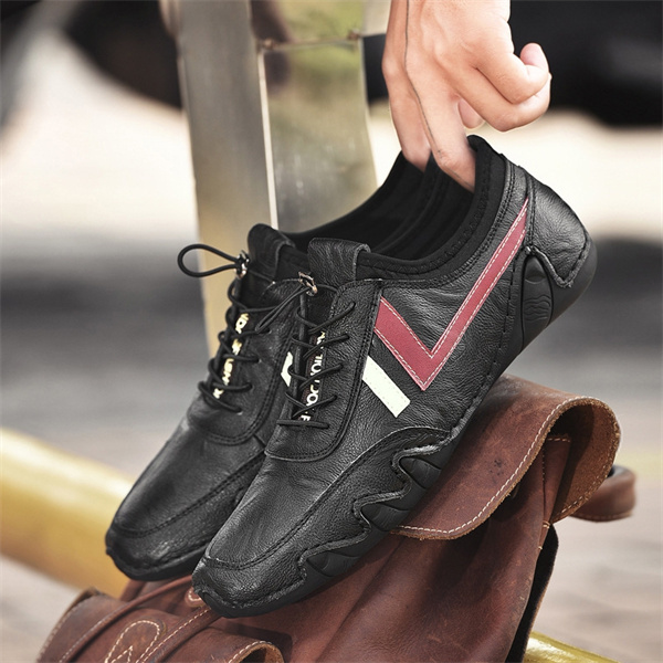 Men's genuine leather soft-soled non-slip casual loafers