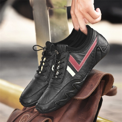 Men's genuine leather soft-soled non-slip casual loafers