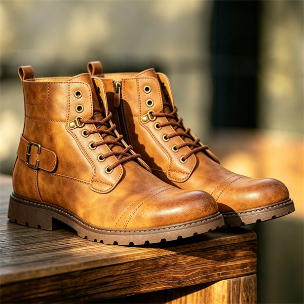 [Copy]Mens Genuine Leather Waterproof Non-slip Arch Support Hiking Casual Chukka Boots