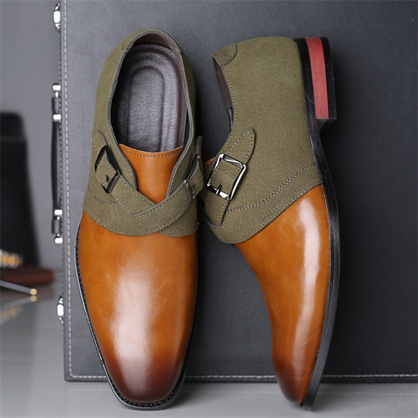 Men's leather padded non-slip loafers