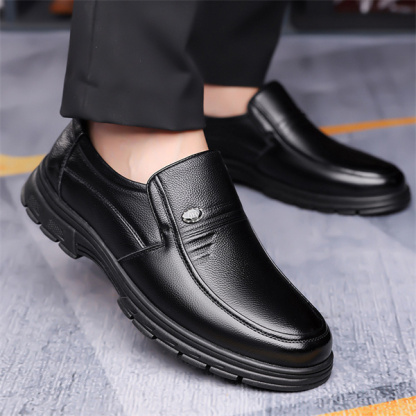Men's Genuine Leather Fashion Casual Business Loafers-MENSZONES