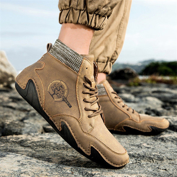 Men's genuine leather soft-soled non-slip casual outdoor travel shoes