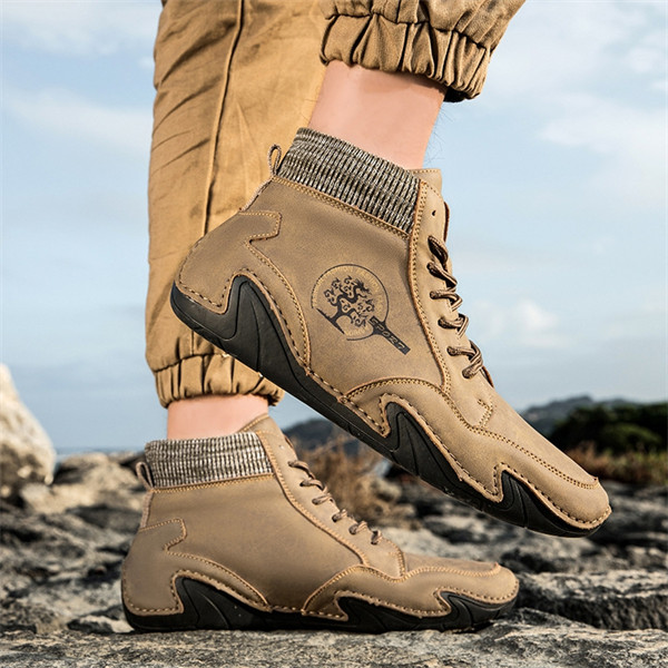 Men's genuine leather soft-soled non-slip casual outdoor travel shoes