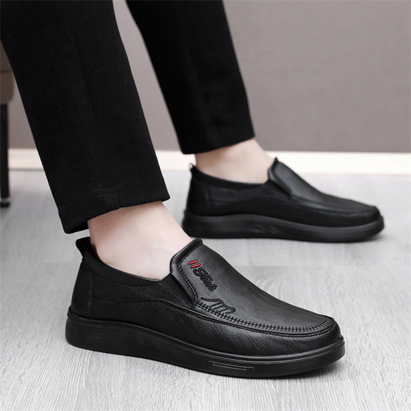 Men's Genuine Leather Soft Insole Casual Comfort Leather Slip-On Loafers