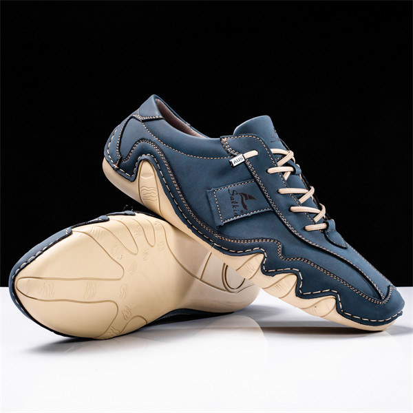 Men's Genuine Leather Lightweight Breathable Casual Loafers-MENSZONES