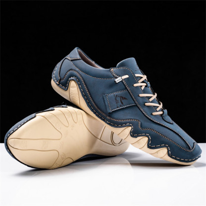 Men's Genuine Leather Lightweight Breathable Casual Loafers-MENSZONES