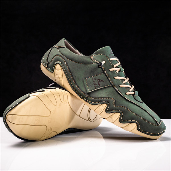 Men's Genuine Leather Lightweight Breathable Casual Loafers-MENSZONES