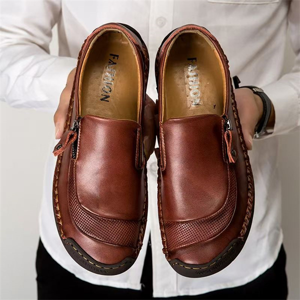 Men's Waterproof Handmade Side Zipper Casual Comfort Loafers
