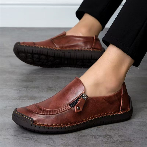 Men's Waterproof Handmade Side Zipper Casual Comfort Loafers