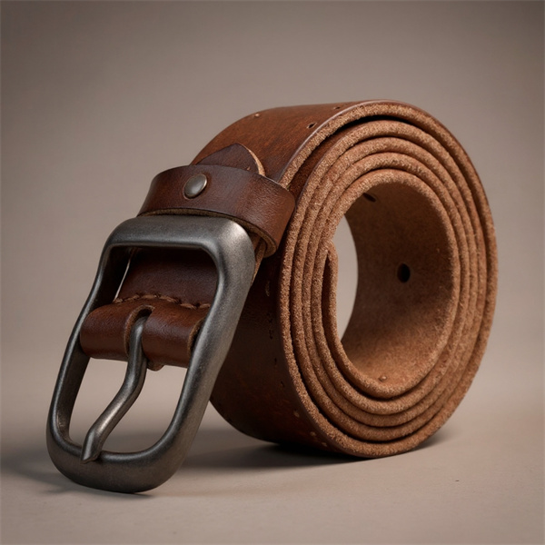 Handcrafted Full Grain Leather Belt: Vintage Style 1.5" Wide Thickened, Men's Belt