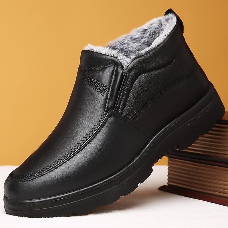 Genuine Leather & Shearling-Lined Winter Boots – Timeless Elegance and Warmth