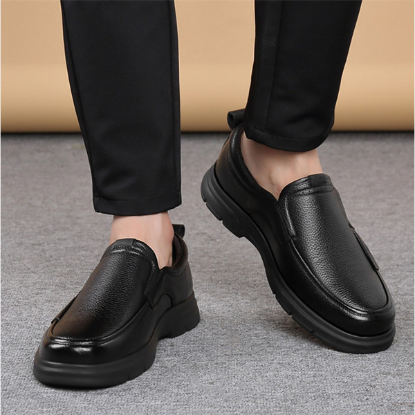 Genuine leather, soft sole, soft surface, non-slip, breathable casual leather shoes for middle-aged and elderly men