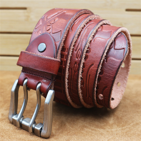Handcrafted Full Grain Leather Belt | 1.5" Wide Thickened, Men's Belt