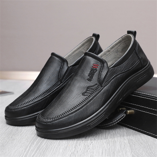 Men's Genuine Leather Soft Insole Casual Comfort Leather Slip-On Loafers
