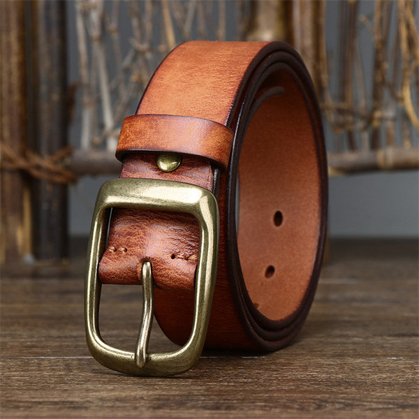 Men's genuine leather handmade retro belt