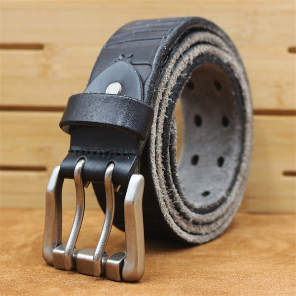 Handcrafted Full Grain Leather Belt | 1.5" Wide Thickened, Men's Belt