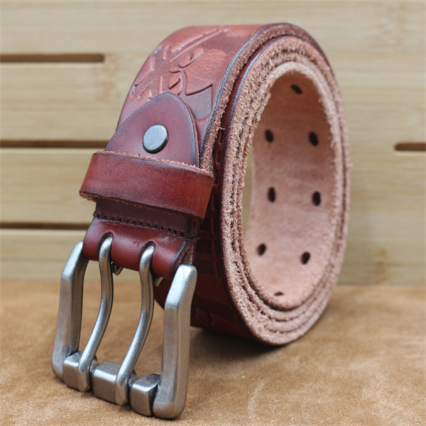 Handcrafted Full Grain Leather Belt | 1.5" Wide Thickened, Men's Belt