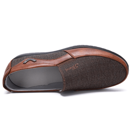 Men's Casual Lightweight Comfy Breathable Flat Slip On Loafers-MENSZONES