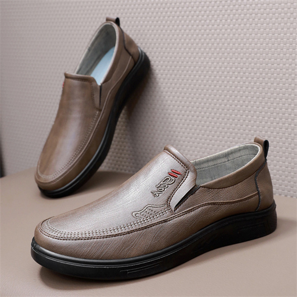 Men's Genuine Leather Soft Insole Casual Comfort Leather Slip-On Loafers