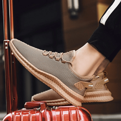 Men's Lightweight Breathable Antibacterial Lace-up Casual Running Sneakers-MENSZONES