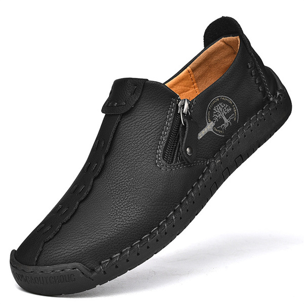 Men's handmade genuine leather non-slip soft sole casual loafers