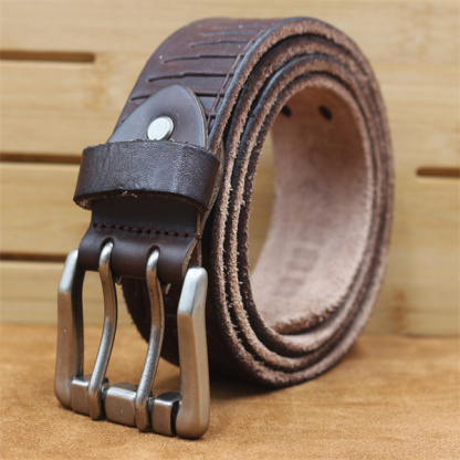 Handcrafted Full Grain Leather Belt | 1.5" Wide Thickened, Men's Belt