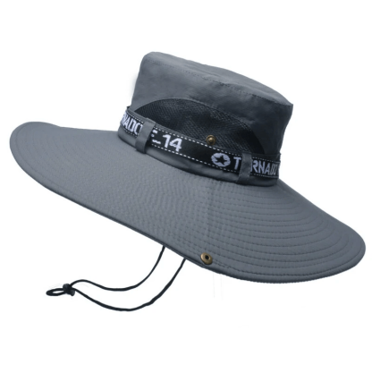 Men Anti-UV Sun Mesh Breathable Outdoor Fishing Climbing Bucket Hats-MENSZONES