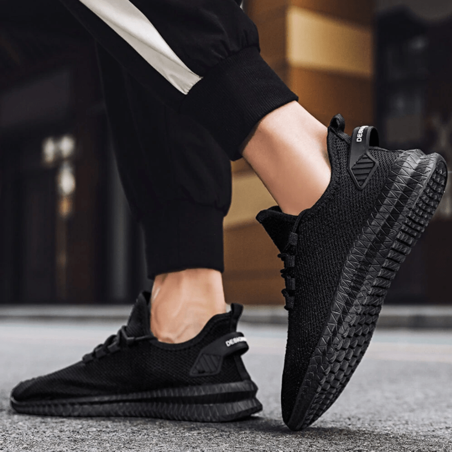 Men's Lightweight Breathable Antibacterial Lace-up Casual Running Sneakers-MENSZONES
