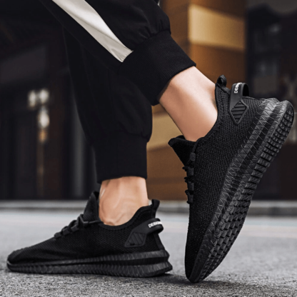 Men's Lightweight Breathable Antibacterial Lace-up Casual Running Sneakers-MENSZONES