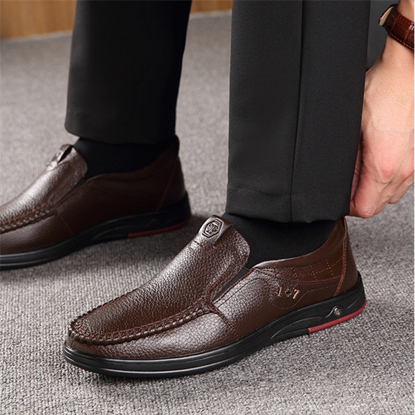 Men's Genuine Leather Loafers - Arch Support Ergonomic & Comfortable-MENSZONES