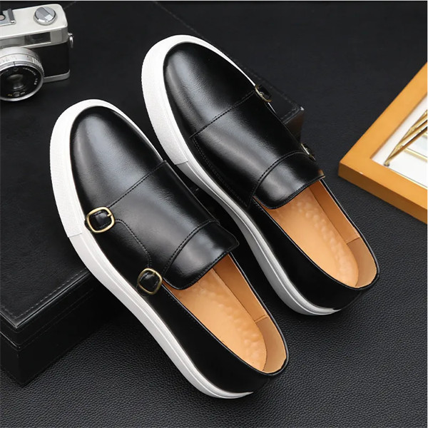 Men's leather fashion luxury casual shoes-MENSZONES