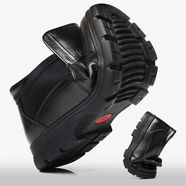 Men's Genuine Leather Waterproof Wool Lined Soft-Sole Loafers | Warm & Comfortable