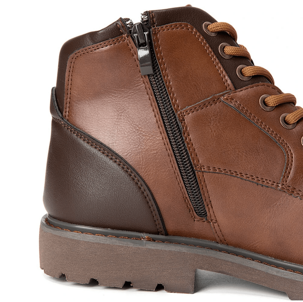 Men Retro British Style Waterproof Non-Slip Casual Side-zip Martin Boots-MENSZONES
