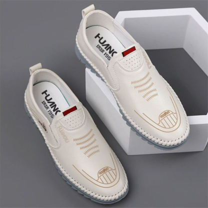 Men's genuine leather soft sole driving shoes casual loafers