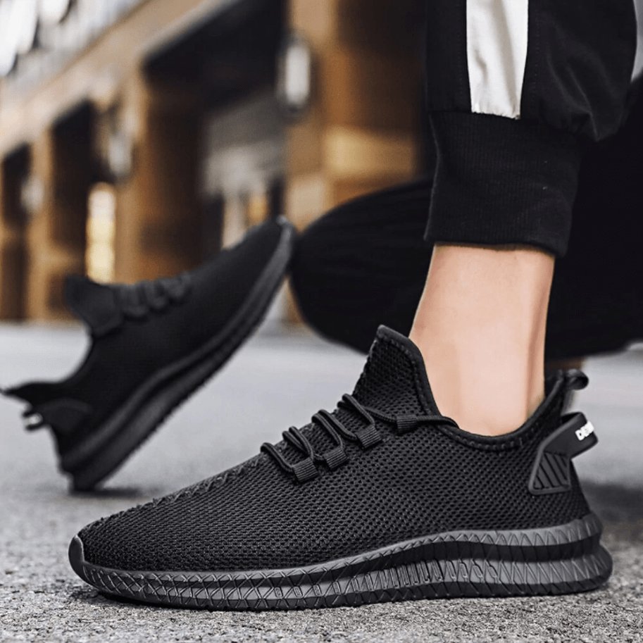Men's Lightweight Breathable Antibacterial Lace-up Casual Running Sneakers-MENSZONES