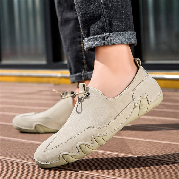 Men's genuine leather non-slip soft sole casual loafers