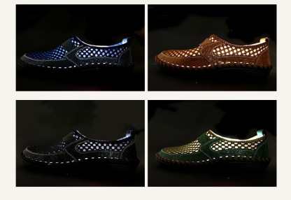Mens Hand Stitching Breathable Honeycomb Slip-on Casual Shoes-MENSZONES