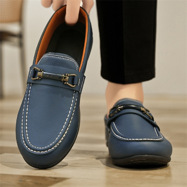 Men's genuine leather soft-soled non-slip casual loafers