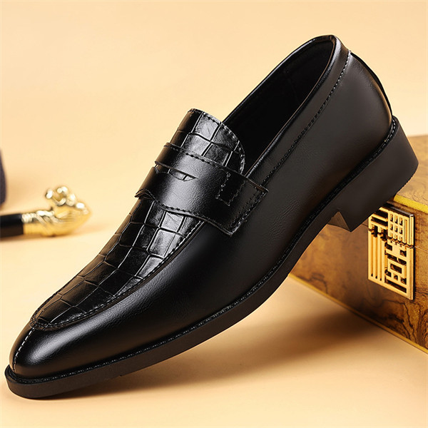 Men’s Genuine Leather Loafers | Slip-On Business Casual Shoes