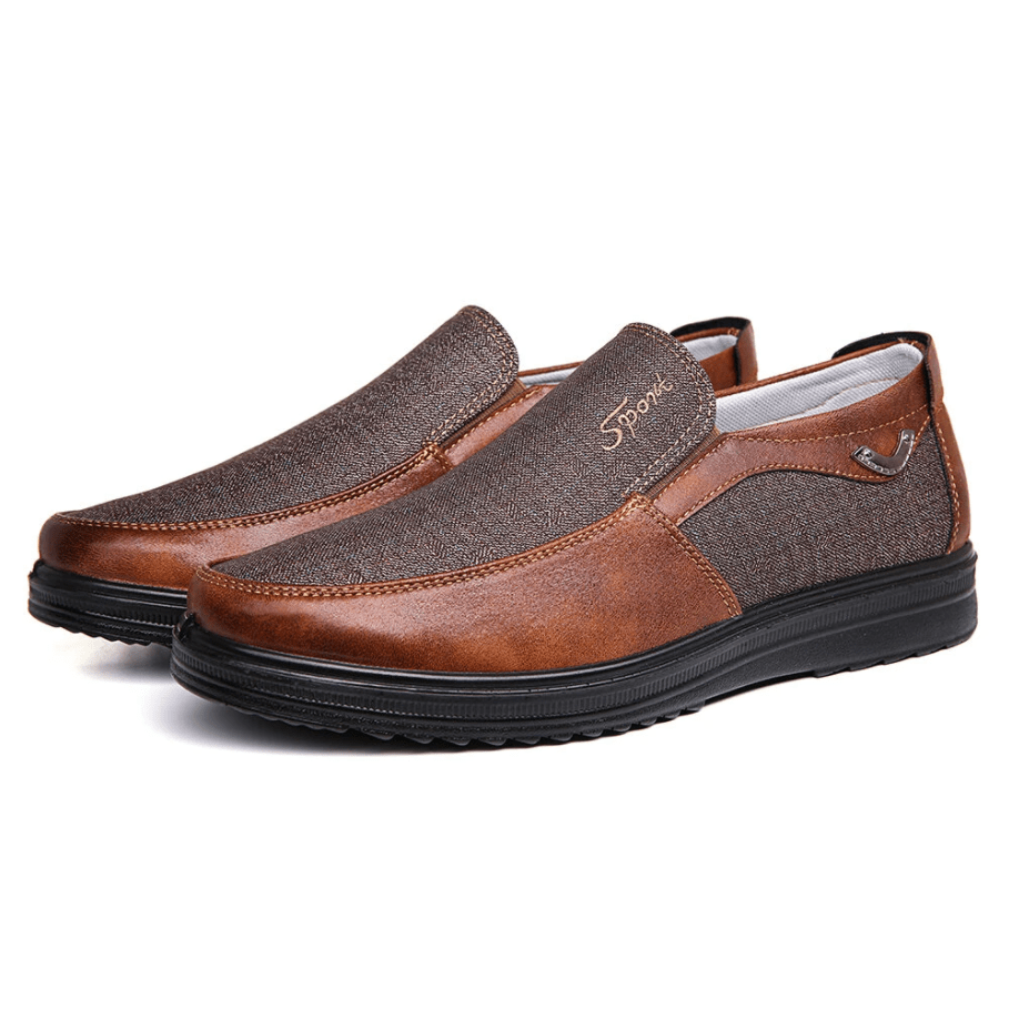 Men's Casual Lightweight Comfy Breathable Flat Slip On Loafers-MENSZONES