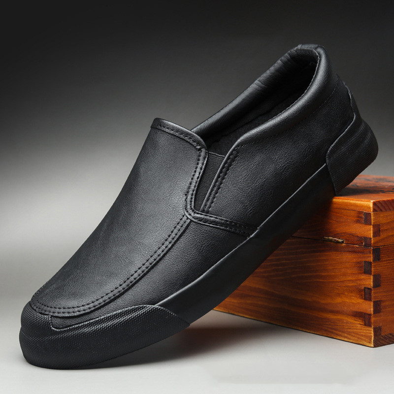 Men's genuine leather soft sole lightweight loafers-MENSZONES